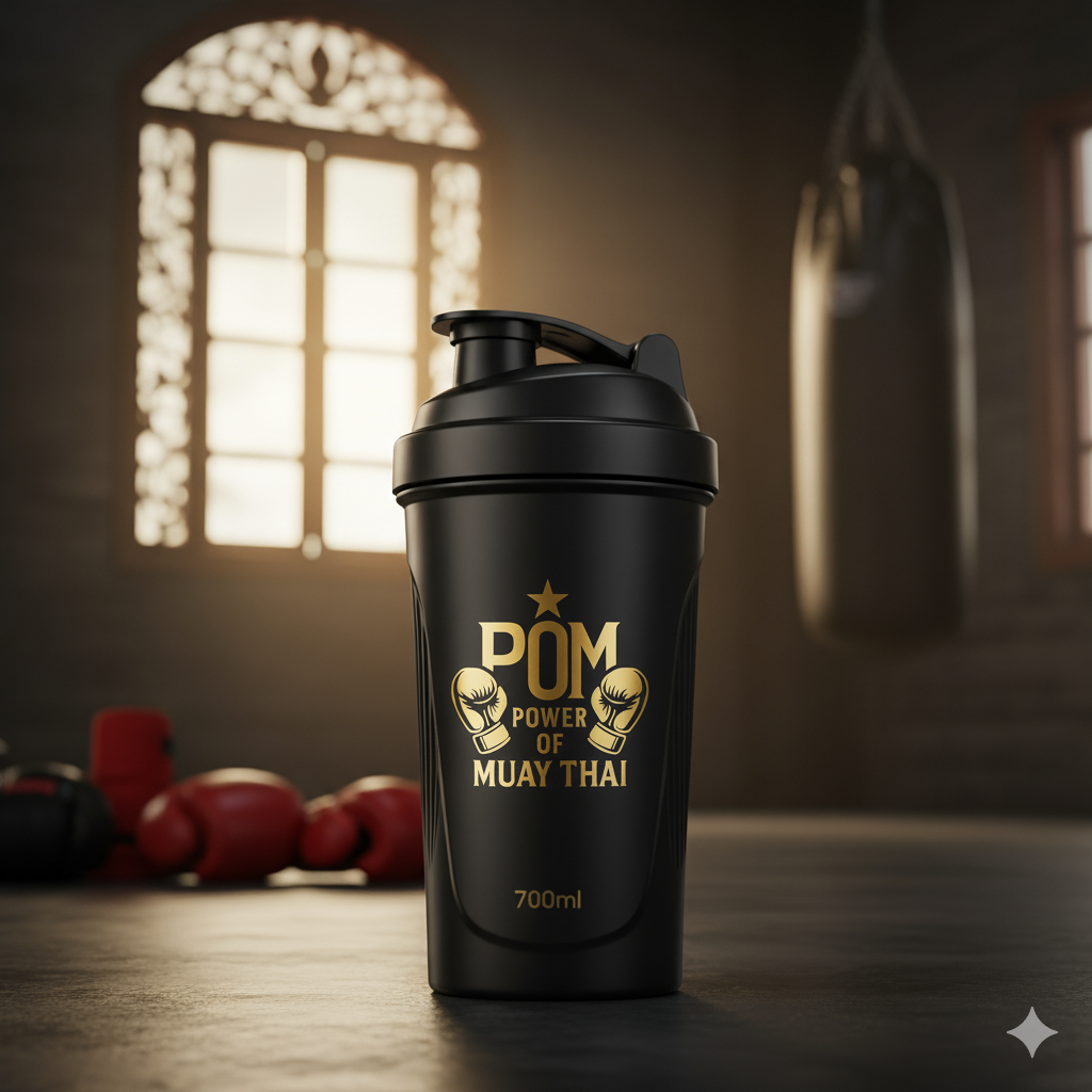 P.O.M Shaker-Flasche 700 ml in Schwarz-Gold