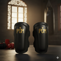 P.O.M Ellbogenschoner in Schwarz-Gold, Paar