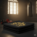 P.O.M Handtuch & Badetuch – Logo gestickt (Schwarz/Gold) - P.O.M