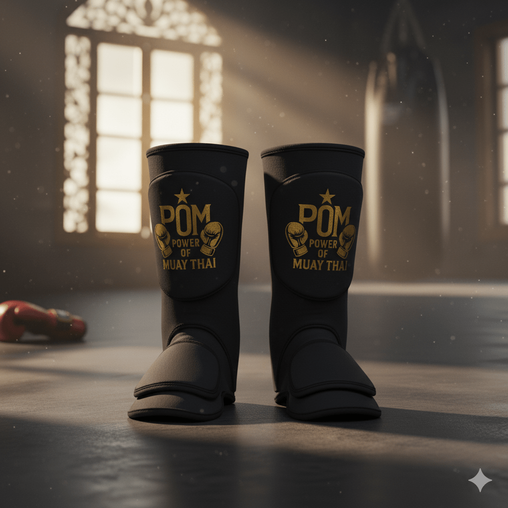 P.O.M Knoechelschoner in Schwarz-Gold, Paar