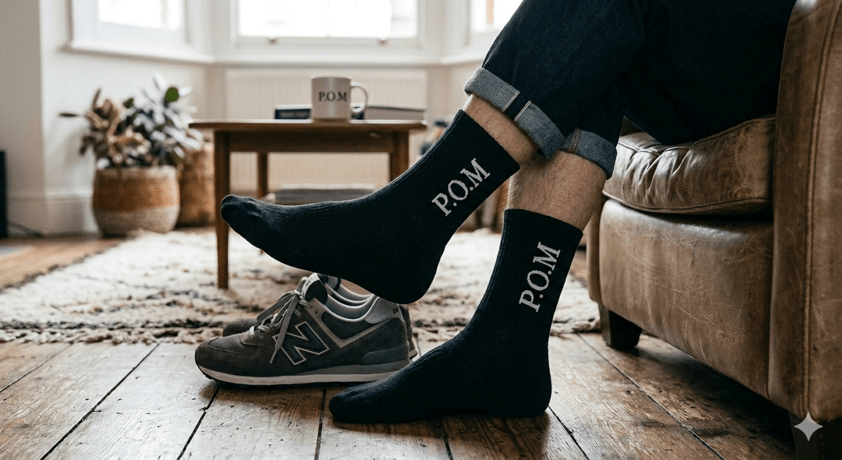 P.O.M Sportsocken (Weiß/Schwarz) - P.O.M